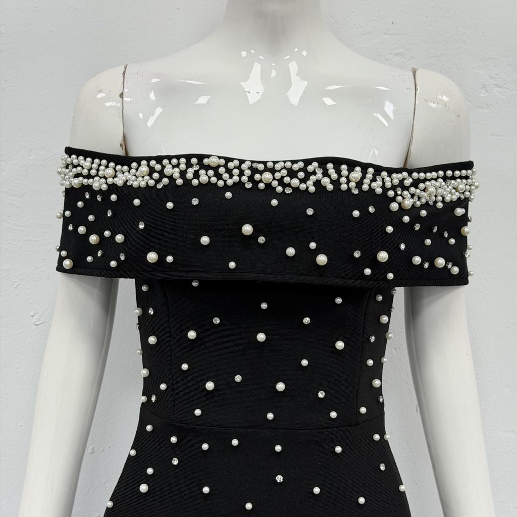 Cross-Border Women's Sexy One-Shoulder Bandage Evening Dress