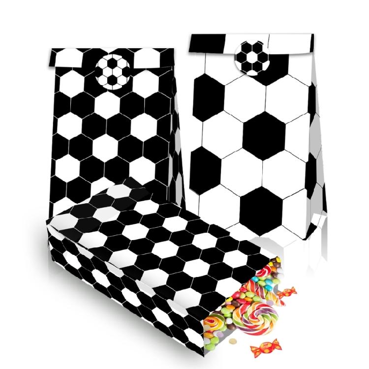 Athletic Event Gift Wrapping Kits Kraft Paper Bags and Soccer Field Designs Stickers Handmade Party Supplies
