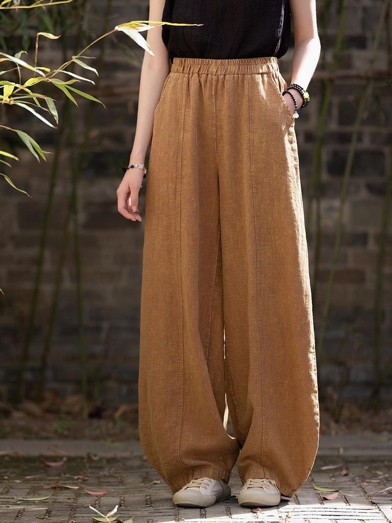 Women's New Arrival Spring Cotton Linen Casual Zen Meditation Pants