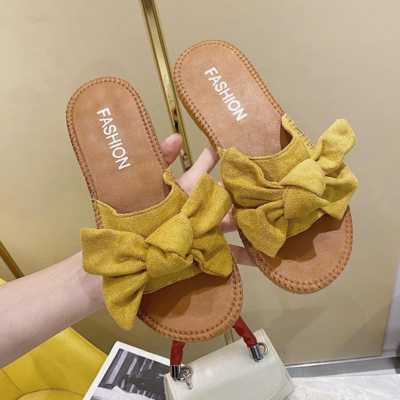 Nieuwe Populaire Pantoffels Casual Grote Maat Lage Schoenen Bloemen Slippers Luxe Zacht Plat Vrije Tijd Stof Hoefhakken Bloem Katoen
