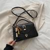 Vintage Brown Crocodile Pattern Messenger Bag Retro Handbag With Gold Hardware For Women Daily Commute Fashi Purse
