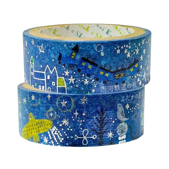 Seal-do Made in Japan Kenji Miyazawa Foil-Stamped Kirapika Masking Tape, Night on the Galactic Railr B0B1TXKKRD