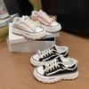 Platform Canvas Shoes Women's 2025 Spring New Muffin Women's Shoes Korean Version Casual Sports Shoes Versatile Breathable Little White Shoes