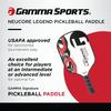 GAMMA Legend NeuCore Pickleball Paddle with Honeycomb White Synthetic Fiberglass USAPA Thick Large Cell Premium Pickleball Equipment Grip, Surface,