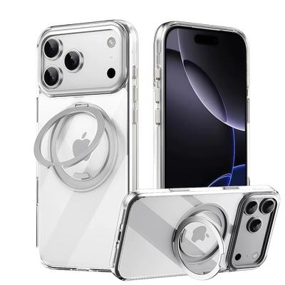 360° drehbarer Ständer Transparente stoßfeste Handyhülle für iPhone 17 Pro Max/Pro/Air mit vollständiger Tastenabdeckung