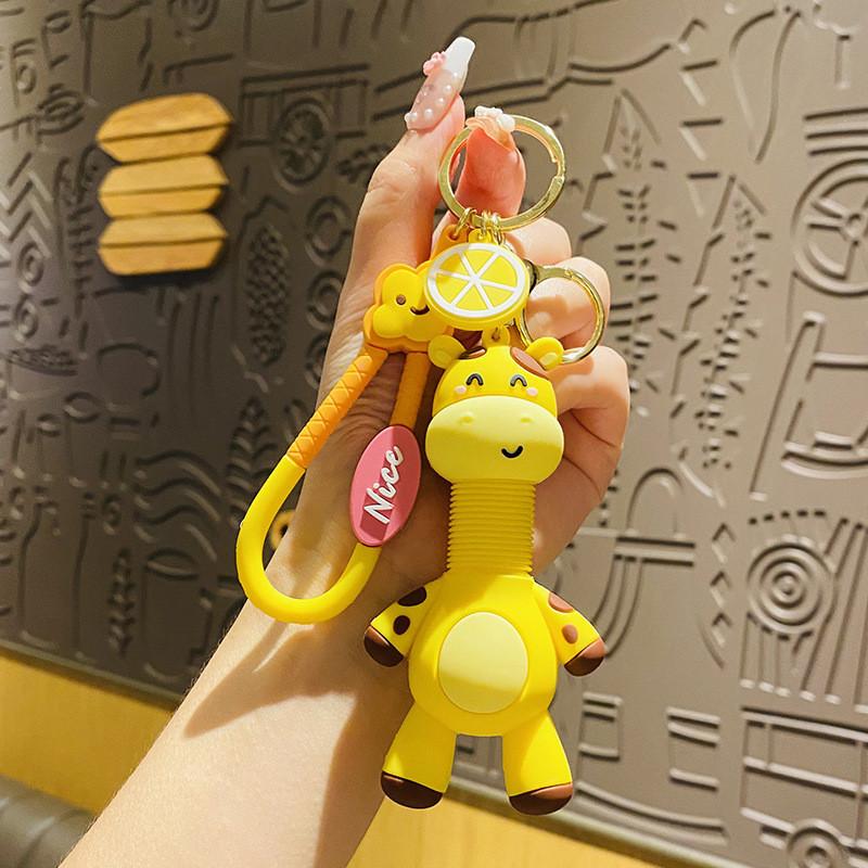 

Желто-синий весенний брелок-жираф, забавный силиконовый мультяшный подарок для всех возрастов жёлтый