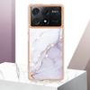 For Xiaomi Poco X6 Pro 5G/K70E 5G TPU Case with IMD Marble Pattern Electroplated Back Cover