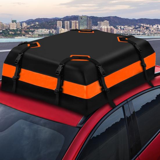 21 Cubic Feet Car Rooftop Cargo Bag with Anti-Slip Mat Waterproof Auto Roof Top Luggage Storage Bag Traveling Car Roof Top Carrier Bag