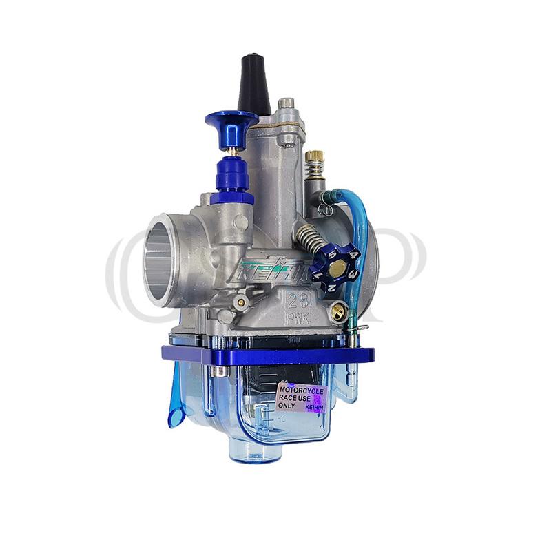 Universal Motorcycle Carburetor PWK 24 26 28 30 32 34 mm For Keihin Koso OKO YZ85 Power Jet 2T 4T Blue Transparent Cover Bowl