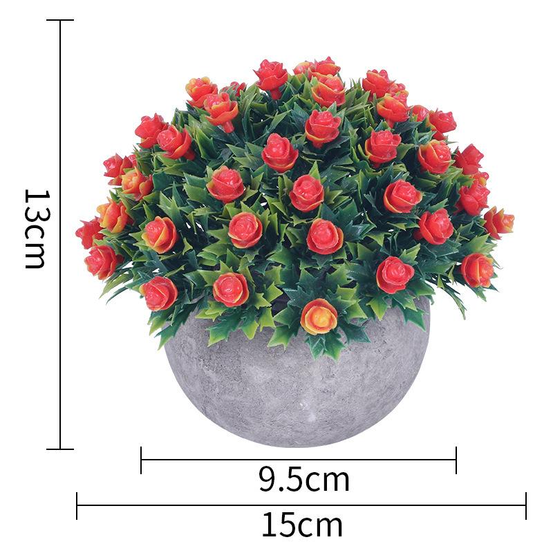 Planta de Simulación Planta en Maceta Decoración de Escritorio de Oficina Adorno de Planta Verde Planta en Maceta Bola de Hierba Planta Verde Milán Eucalipto