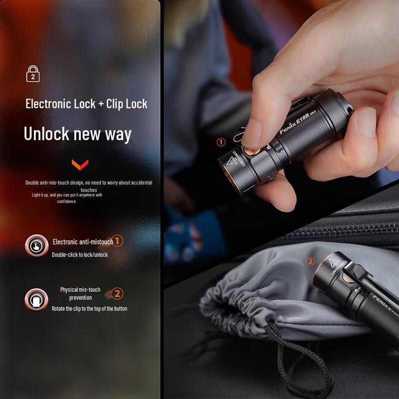 Fenix E18R V2.0 Compact 1200 Lumen EDC Flashlight