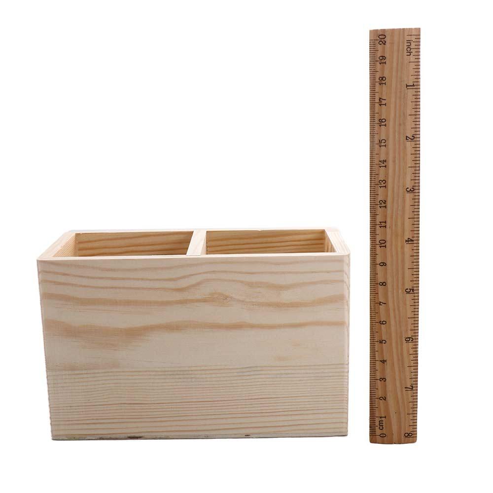 Desktop Office Organizer Pen Holder Desktop Storage Box 1/2 Grid Organizer Stationery Organizer