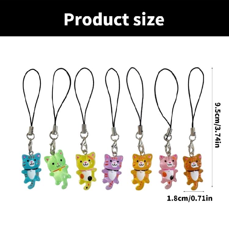 Creative Cat Keychain Soft Resin Key Holder Multifunctional Phone Charm Suitable for Everyday Use and Special Occasions