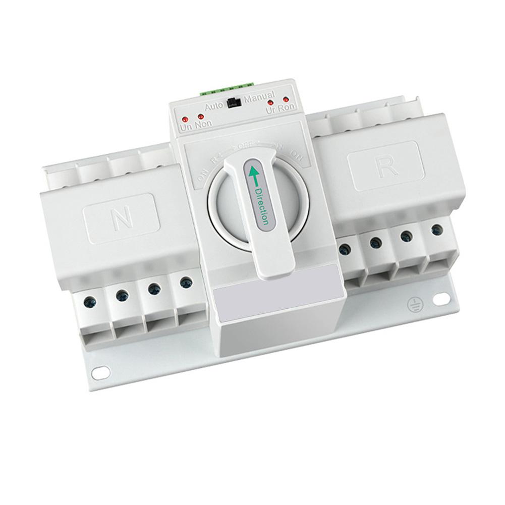 4P Automatic Transfer Switch for ATS 63A Rated Current with Dual Power Monitoring and Auto Changeover Function