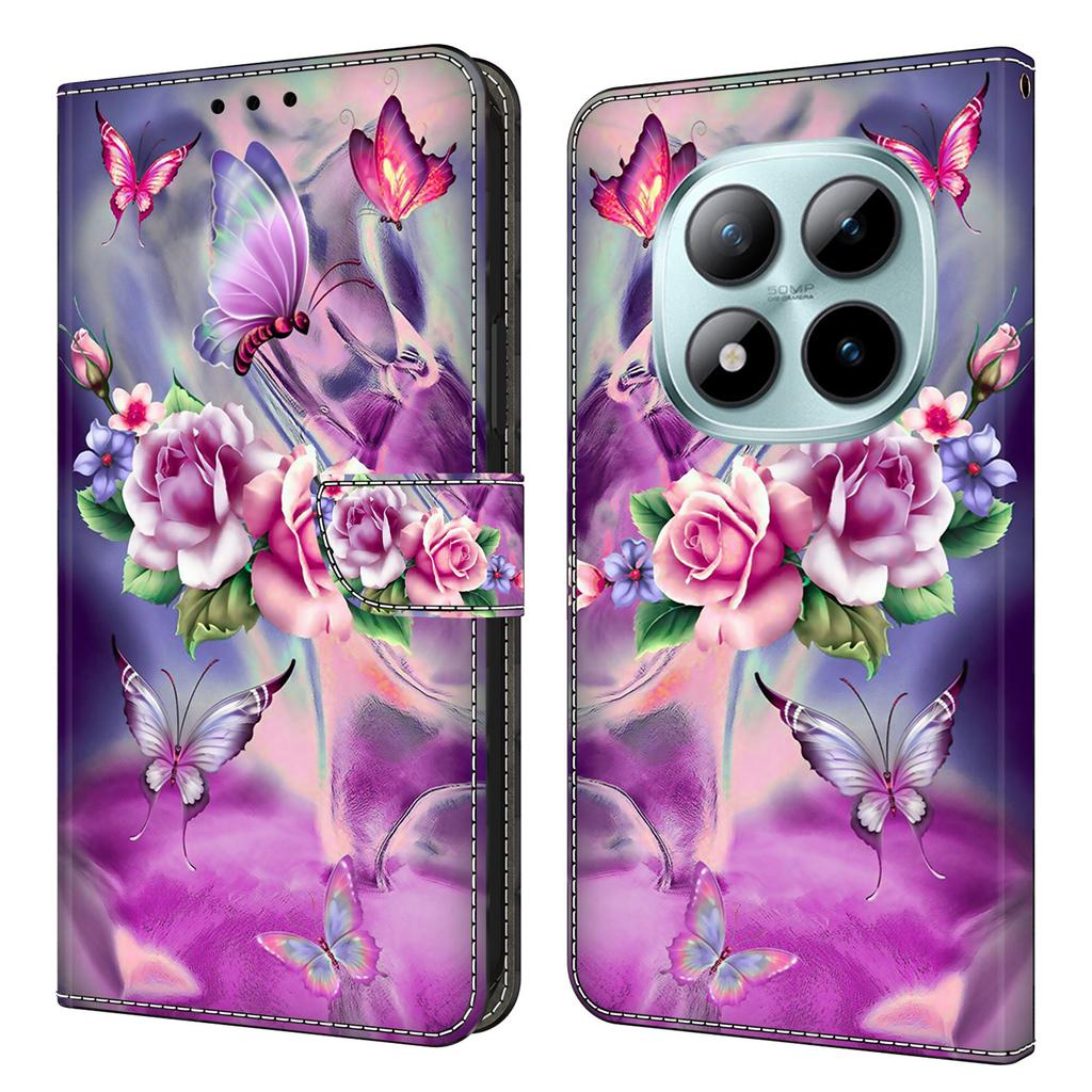 Pouzdro s peněženkou pro Xiaomi Poco M8 5G/Redmi Note 15 5G (Globální)/15 4G (Globální) 3D Vzor PU Kožené Pouzdro na Telefon s Stojánkem