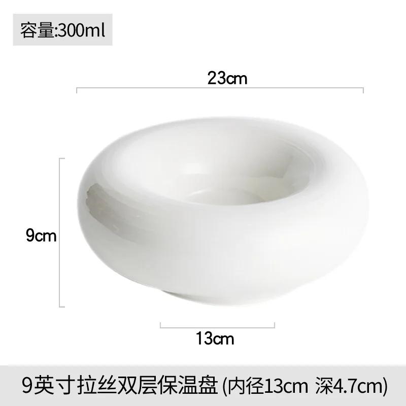 Creative White Ceramic Tableware Salad Dessert Bowl Snack Plate Household Table Decoration Cake Plate Kitchen Utensils Porcelain