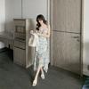 Sheepskin version~ Straw flat bottom square head vacation one-word slippers women's summer wear sandals half slippers