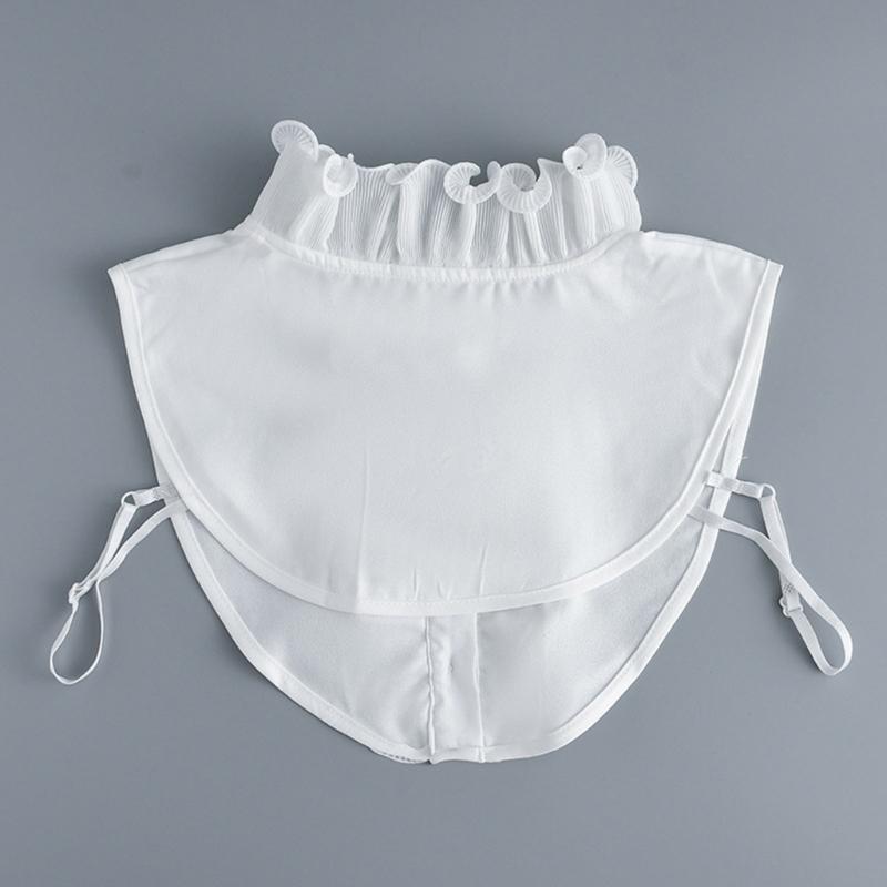 Ruffle Faux Collar Decorative Collars for Clothes Suit Removable False Collar Universal Shawl Elegant Top Lapel Shawl