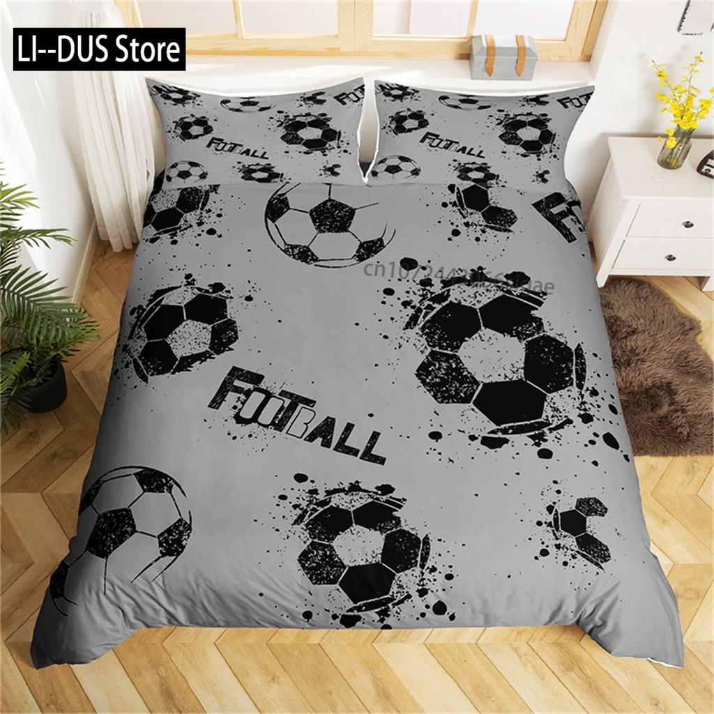 Comforter Boys Or Girl 3D Football Comforter Ball Sport Theme Bedding Set Single Twin For Kids Teens Gift Bedroom