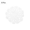 Uxcell Fabric Coasters, Set of 8, Cotton Crochet Doilies with Lace Embroidered Cup Mats and Floral Patterns for Wedding Party Decorations (White)