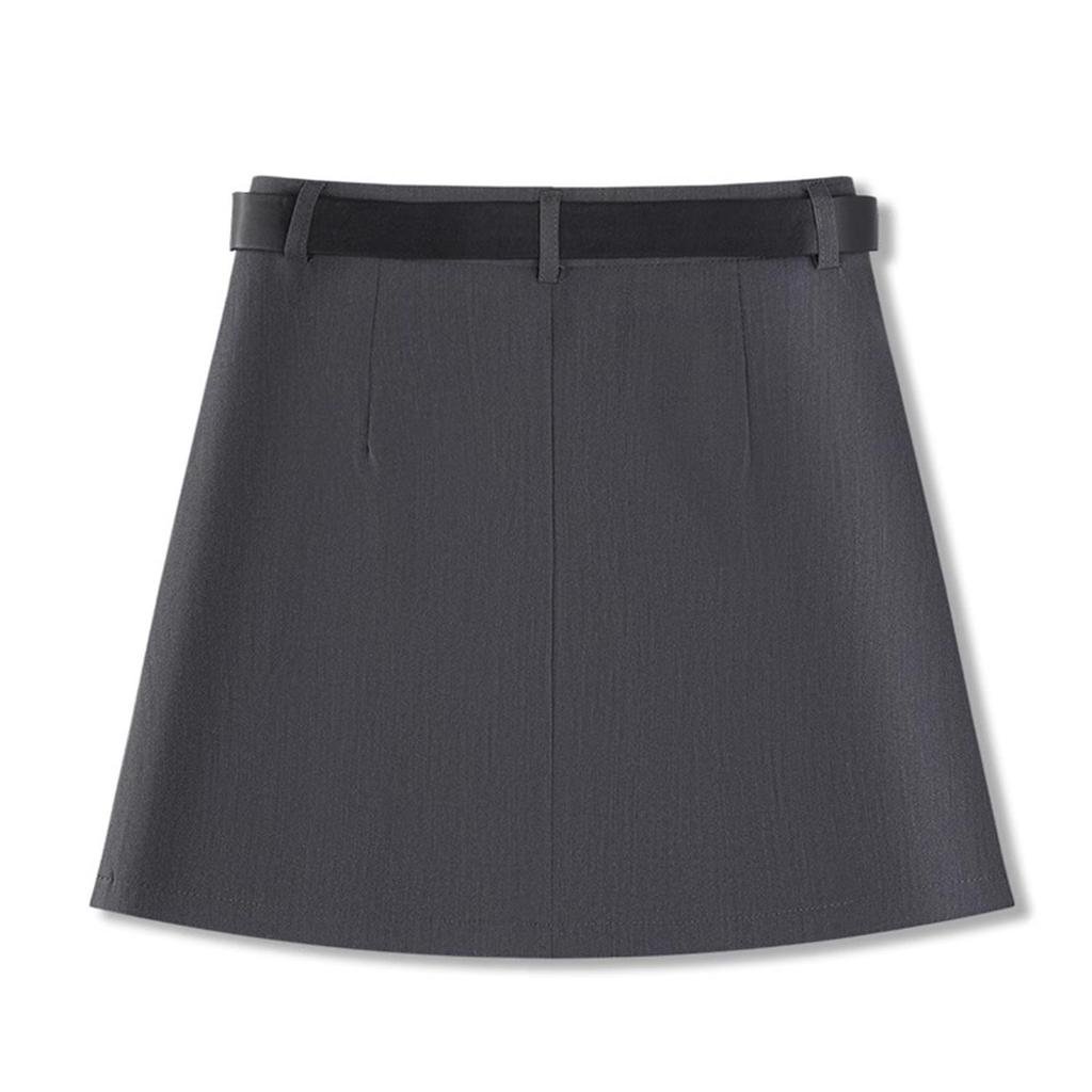 Spring 2025 Temperamental A-Line Midi Skirt - Hip-Hugging Commuter Style