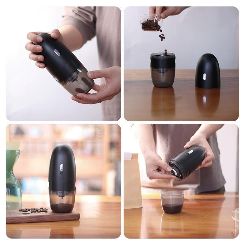 Molinillo de café eléctrico portátil recargable por USB con ajuste de grosor para el hogar