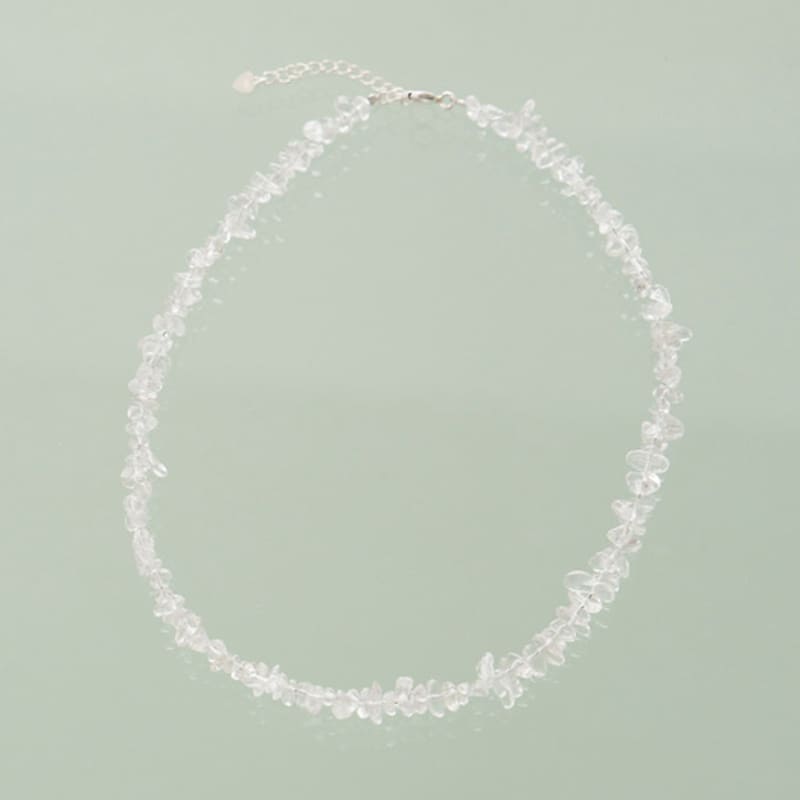 geegee white jelly clear necklace