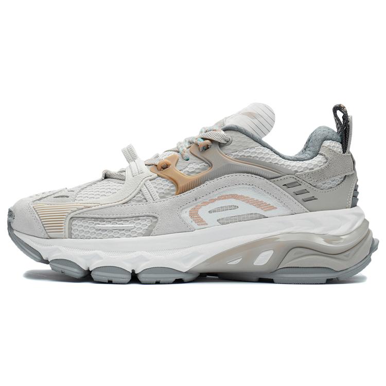 New LiNing Ling Yue Slip Resistant, Abrasion Resistant, Lightweight Low Top Running Shoes Men's Pearl White ARLR021-5