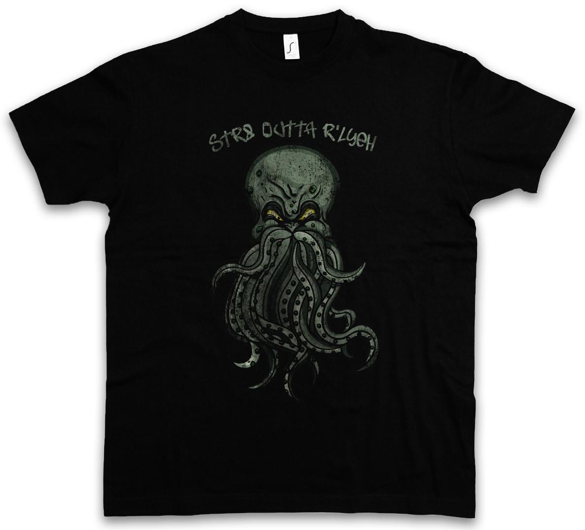 STR8 OUTTA R YLEH T-SHIRT Wars Horror Arkham H. P. Miskatonic Lovecraft Dunwich XXXXL