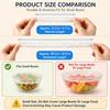 200Pcs Reusable Stretch Food Covers - Made From Durable, Food-Grade Plastic, These Covers Are Stretchable And Tear-Resistant, Keeping Food Fresh
