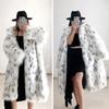 Europe and The United States Fur Coat Big Size Women's Long Section Without Waist Long-sleeved Fox Fur Women's Coat