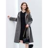 Betu Women's Elegant Hooded Mid-Length Wool Blend Coat