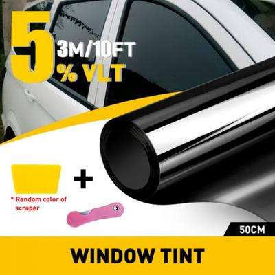 3M Oskuren Rulle Fönsterfilm 5% Ljustransmission 20" X 10'Fot Fot Bil Hem Kontor Glas EOA