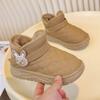 Trendy Autumn and Winter Children's Cotton Shoes Girls Snow Cotton Boots Antifreeze Super Soft Cute Rabbit Decorative Velvet Warm