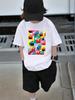 Cute Sesame Street Cartoon Short Sleeve Tee For Children Summer Casual Crewneck Top Boys Girls Age 3-14