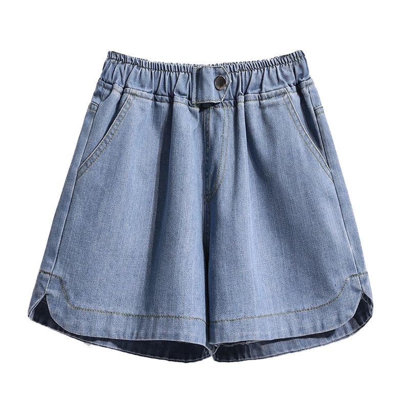 Loose Wide Leg Pants High Waisted Jeans Thin Shorts Women