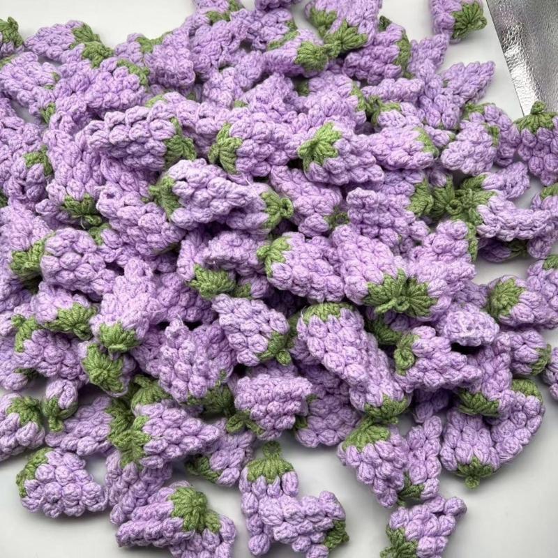 Fashionable Handmade Keychain Accessory Wool Crochted Fruit Pendant Accessories Stylish Women Girls Bag Decoration