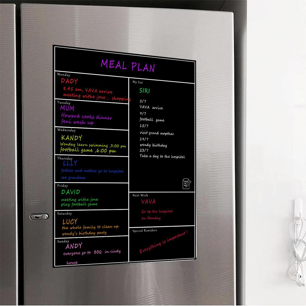 Magnetic Calendar for Fridge Magnetic Whiteboard Fridge Calendar Weekly Planner Erasable Magnetic Fridge Message Board