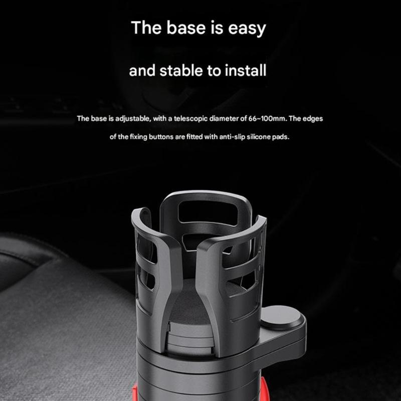 3 in 1 Adjustable Rotatable Car Cup Holder for Beverages Snacks and Small Items Secure Storage Crafted from ABS Plastic Fit Most Vehicles