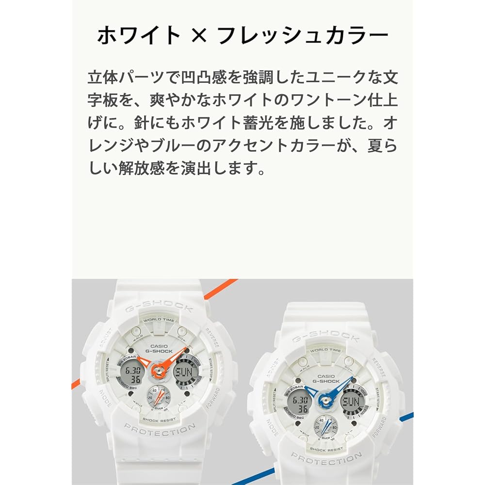 Casio G-Shock GMA-S120SA-7A2JF Mid-Size Model Eco-Friendly Material Women's Watch White Blue