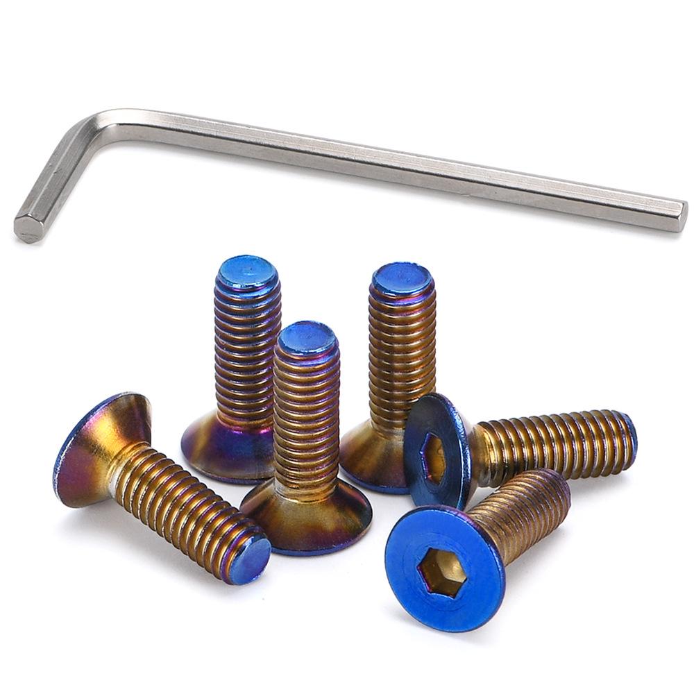 

Set of 6 Modified Auto Parts M5×15L Steering Wheel Fixing Screws with Hex Wrench
