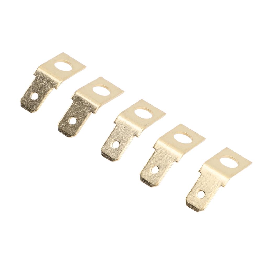 100PCS Quick Disconnect Connectors Non Insulated Solderless Adapters 10 Stud 1/4 Inch Male Spade