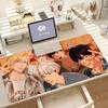 Kpop P-PLAVE Cartoon Mouse Pad Anti Slip Rubber Edge Locked Thickened Laptop Gaming Desk Mat