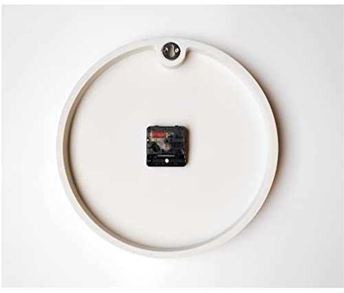 Interform Smooth Wall Clock CL-4168, White Wood with Gold Accents, 30.5cm Diameter, Sweep Movement