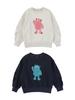 Youanbo 2026 Spring Double-Sided Knit Cartoon Hoodie - Long Sleeve, Round Neck, Loose Fit