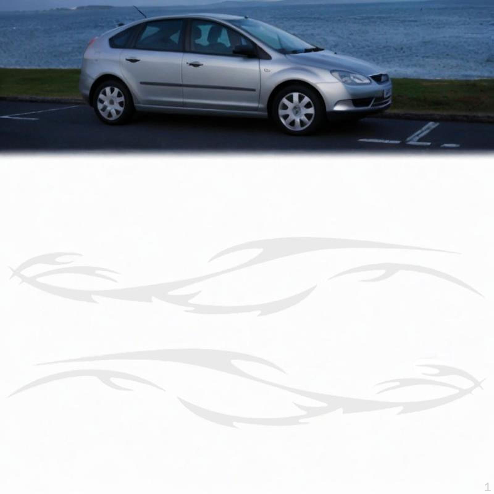 2 Pieces Large Car Stickers Decals Hood Easy Installation Stylish Creative Multipurpose белый