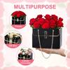 Flower Bags for Bouquets Small Flower Boxes for Arrangements with Metal Chain Cute Purse Paper Gift Box Floral Packing Tote Bags