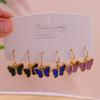 3pairs Cute Butterfly Earrings for Women Girls Dangle Earrings Party Jewelry Gifts