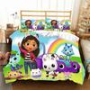 Gabbys D-Dollhouse Ložní souprava Povlak na přikrývku Přikrývka Postel Jednolůžko Dvojlůžko Plná Queen Mládež Děti Dívka Chlapci Dárek Ložní souprava velikosti King