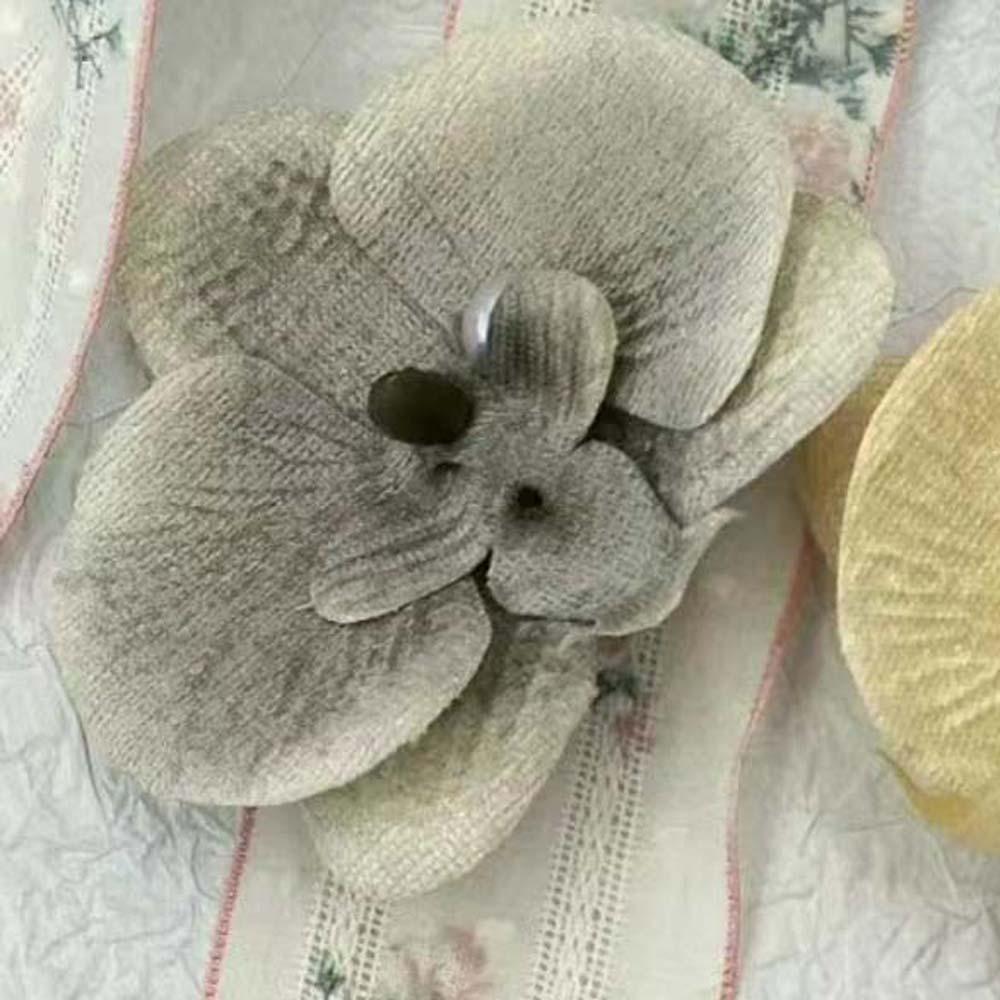 Sweet Butterfly Orchid Hair Clip Rhinestone Women Side Clip Orchid Flower Hairpin  Seaside